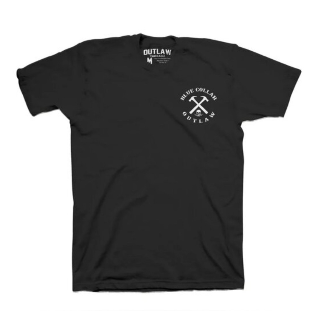 Outlaw Black Graphic T-Shirt for Men XL - Picture 2 of 10